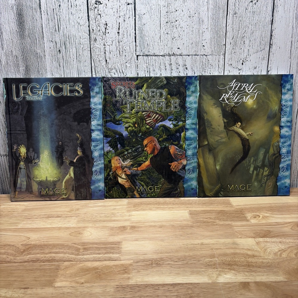 Lot of 3 Mage Books Secrets of the Ruined Temple Astral Realms Legacies Sublime
